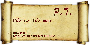 Pósz Tímea névjegykártya